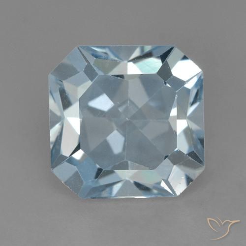 3.06ct 天然 天蓝 黄玉, 祖母绿式切割, VVS-VS