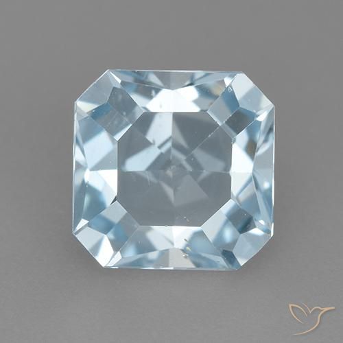 3.09ct 天然 天蓝 黄玉, 祖母绿式切割, VVS-VS