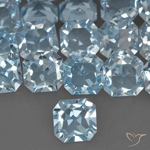 4.21ct 天然 天蓝 黄玉, 祖母绿式切割, VVS-VS