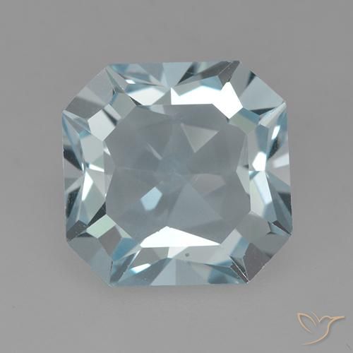 4.26ct 天然 天蓝 黄玉, 祖母绿式切割, VVS