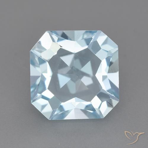 4.03ct 天然 天蓝 黄玉, 祖母绿式切割, VVS
