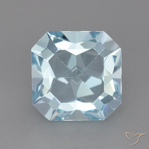 4.23ct 天然 天蓝 黄玉, 祖母绿式切割, VVS