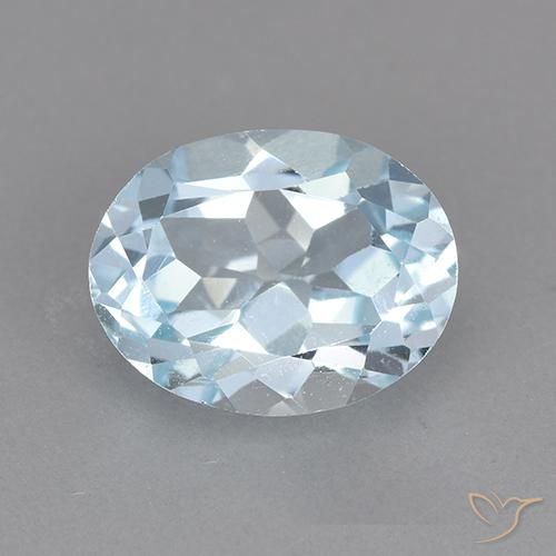 2.46ct 天然 天蓝 黄玉, 椭圆形, VVS-VS