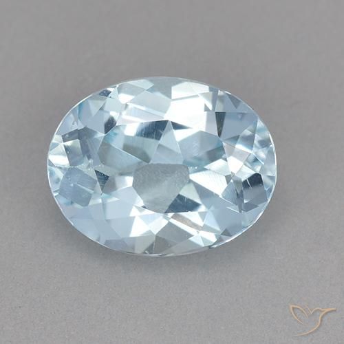 2.32ct 天然 天蓝 黄玉, 椭圆形, VVS-VS