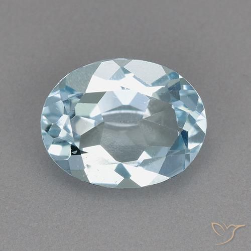 2.11ct 天然 天蓝 黄玉, 椭圆形, VVS-VS