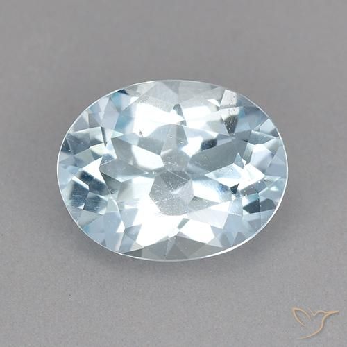 2.14ct 天然 天蓝 黄玉, 椭圆形, VVS-VS