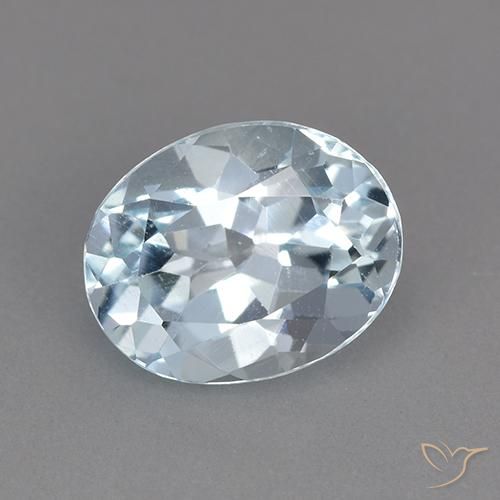 2.40ct 天然 天蓝 黄玉, 椭圆形, VVS-VS