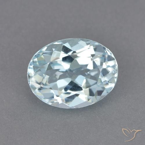2.36ct 天然 天蓝 黄玉, 椭圆形, VVS-VS