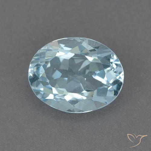 2.36ct 天然 天蓝 黄玉, 椭圆形, VVS-VS
