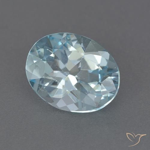 2.22ct 天然 天蓝 黄玉, 椭圆形, VVS-VS