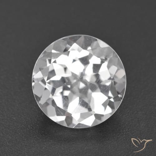 4.47ct 天然 白色 黄玉, 圆形的, VVS-VS
