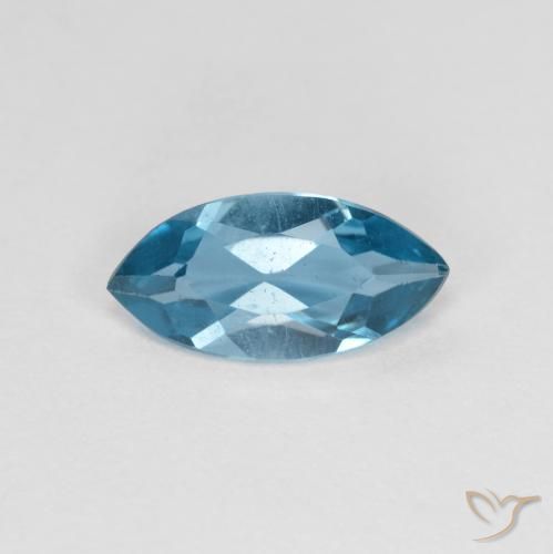 1.09ct 天然 瑞士蓝 黄玉, 榄尖形, VS