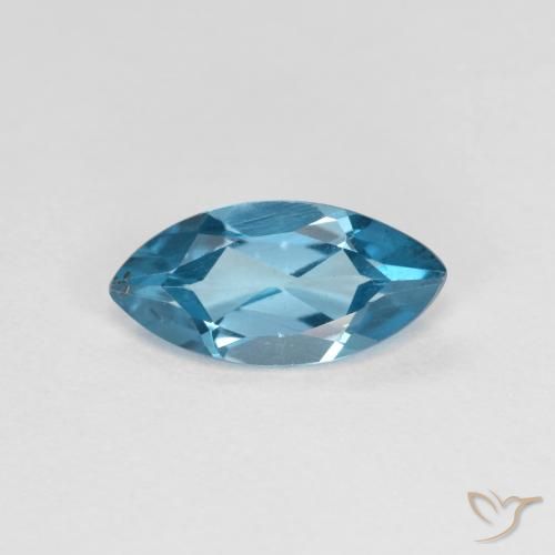 1.15ct 天然 蓝色 黄玉, 榄尖形, VS