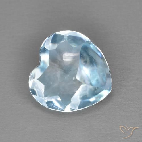 2.19ct 天然 天蓝 黄玉, 心形, 透明