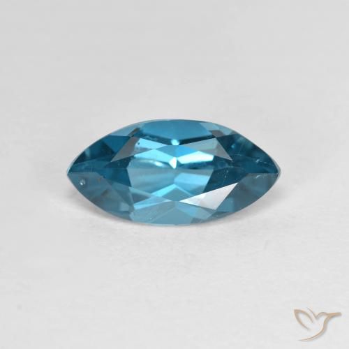 1.35ct 天然 蓝色 黄玉, 榄尖形, VS