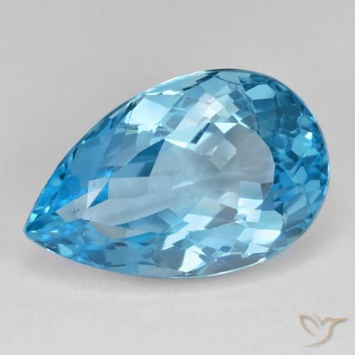 26.23ct 天然 天蓝 黄玉, 梨形, VVS-VS