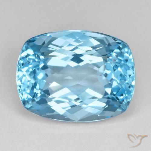 25.71ct 天然 天蓝 黄玉, 软垫, VVS-VS