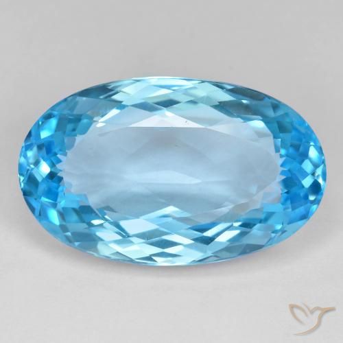 29.65ct 天然 天蓝 黄玉, 椭圆形, VVS-VS
