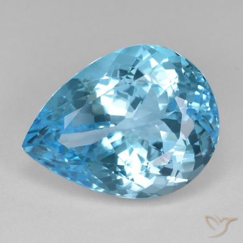 25.31ct 天然 瑞士蓝 黄玉, 梨形, VVS-VS