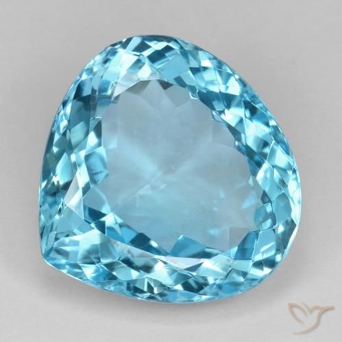 19.02ct 天然 瑞士蓝 黄玉, 梨形, VVS