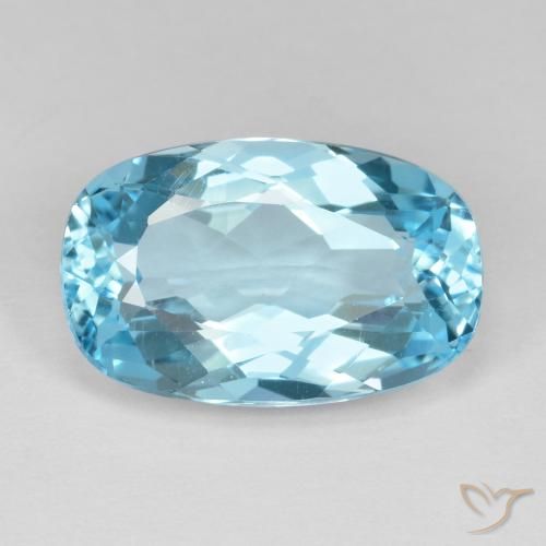 12.60ct 天然 瑞士蓝 黄玉, 软垫, VVS