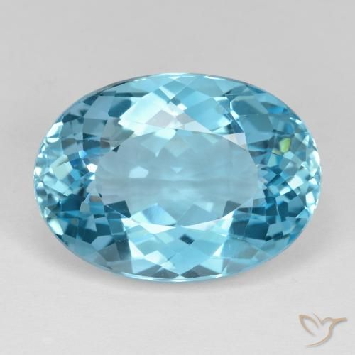 23.41ct 天然 瑞士蓝 黄玉, 椭圆形, VVS
