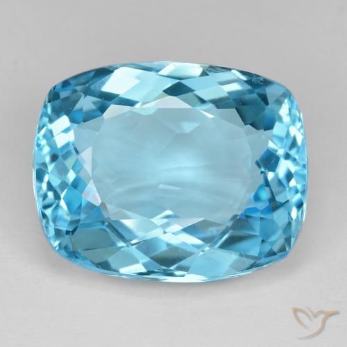 25.26ct 天然 瑞士蓝 黄玉, 软垫, VVS