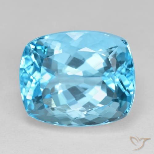 26.76ct 天然 瑞士蓝 黄玉, 软垫, VVS