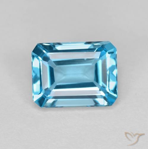 1.92ct 天然 瑞士蓝 黄玉, 祖母绿式切割, VVS