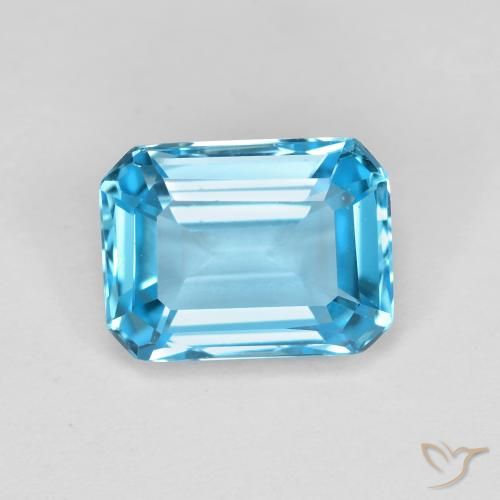 2.04ct 天然 瑞士蓝 黄玉, 祖母绿式切割, VVS