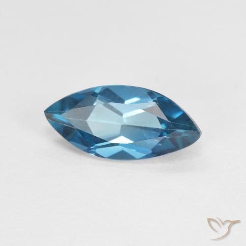 1.35ct 天然 蓝色 黄玉, 榄尖形, VVS-VS