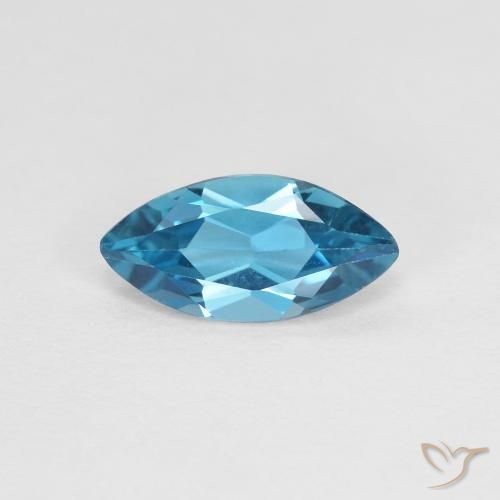 1.20ct 天然 蓝色 黄玉, 榄尖形, VVS-VS