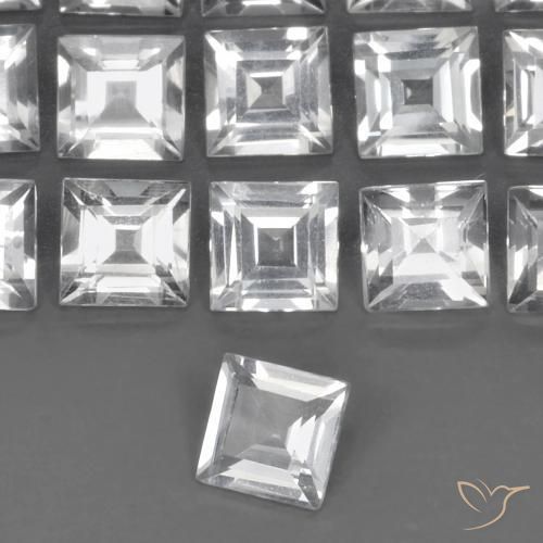 0.58克拉天然黄玉，正方形，VVS-VS