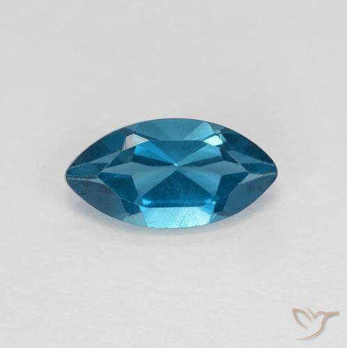 1.37ct 天然 蓝色 黄玉, 榄尖形, VS