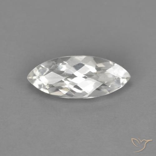 1.63ct 天然 白色 黄玉, 榄尖形, VVS-VS