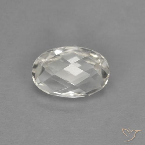 0.64ct 天然 暖白 黄玉, 椭圆形, VS