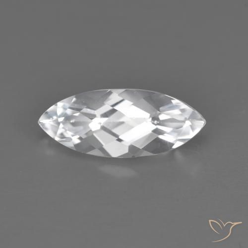 1.71ct 天然 白色 黄玉, 榄尖形, VVS-VS