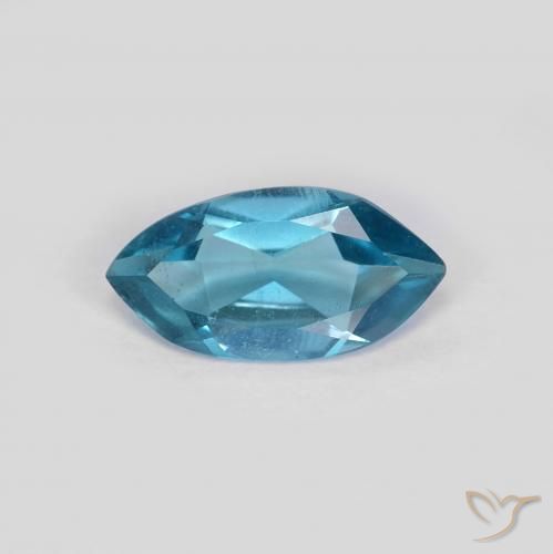 1.00ct 天然 蓝色 黄玉, 榄尖形, VS