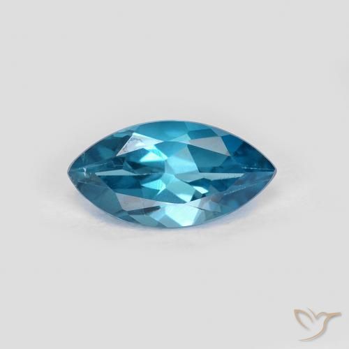 1.20ct 天然 蓝色 黄玉, 榄尖形, VS