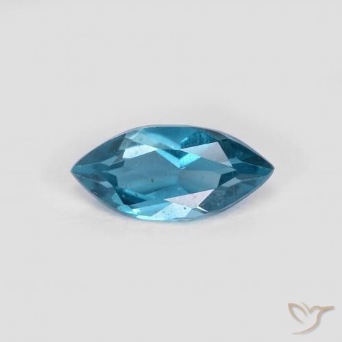 0.97ct 天然 蓝色 黄玉, 榄尖形, VS