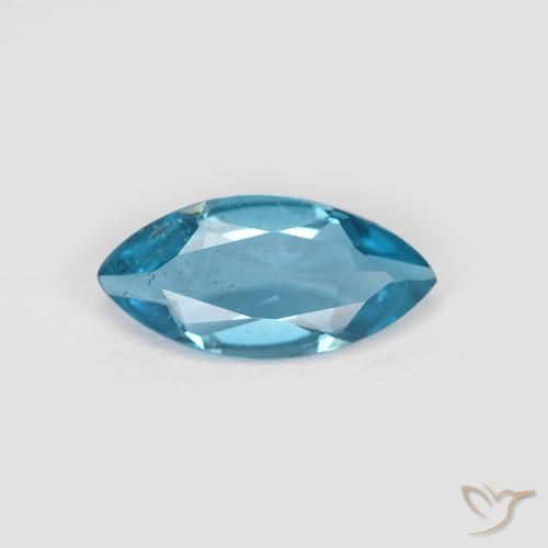 0.97ct 天然 蓝色 黄玉, 榄尖形, VS