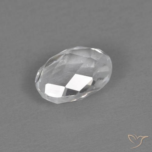 0.69ct 天然 白色 黄玉, 椭圆形, VVS