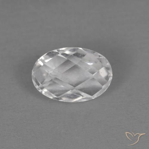 0.68ct 天然 白色 黄玉, 椭圆形, VVS