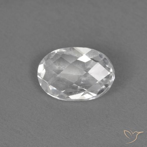 0.56ct 天然 白色 黄玉, 椭圆形, VVS