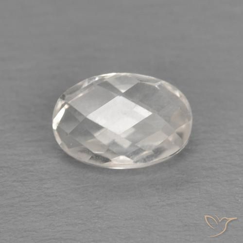 0.68ct 天然 暖白 黄玉, 椭圆形, VVS