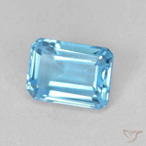 2.06ct 天然 瑞士蓝 黄玉, 祖母绿式切割, VVS