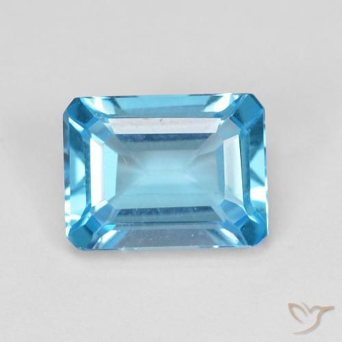 1.95ct 天然 瑞士蓝 黄玉, 祖母绿式切割, VVS