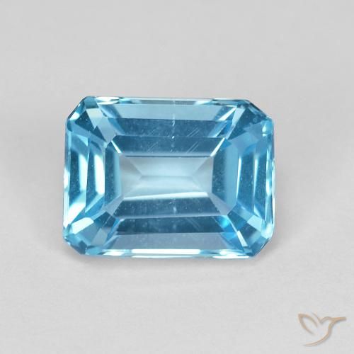 2.08ct 天然 瑞士蓝 黄玉, 祖母绿式切割, VVS