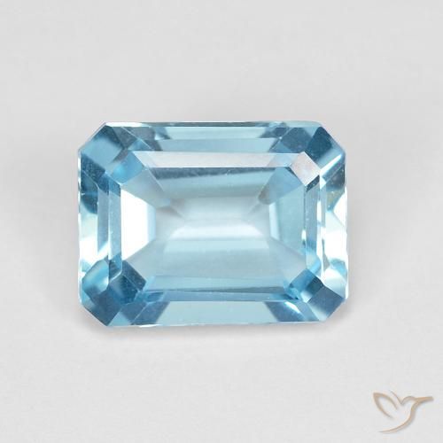1.96ct 天然 瑞士蓝 黄玉, 祖母绿式切割, VVS