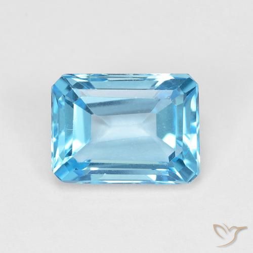 1.91ct 天然 瑞士蓝 黄玉, 祖母绿式切割, VVS